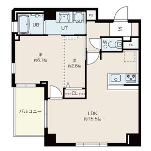 2LDK 間取り図