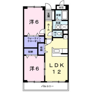 2LDK 間取り図