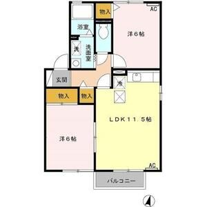2LDK 間取り図