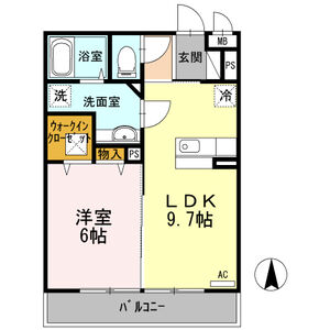 1LDK 間取り図