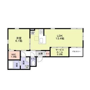 1LDK 間取り図