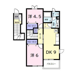 2DK 間取り図