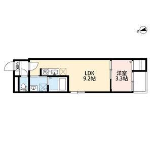 1LDK 間取り図