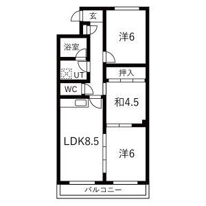 3LDK 間取り図