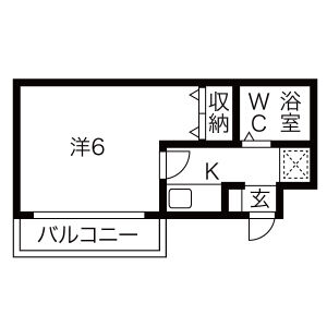 1K 間取り図