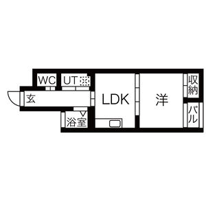1LDK 間取り図