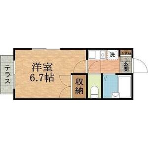 1K 間取り図