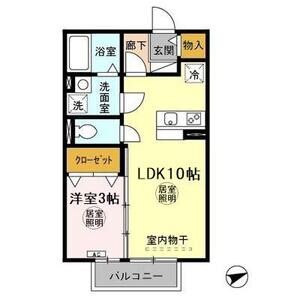 1LDK 間取り図