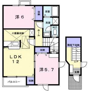 2LDK 間取り図