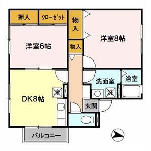 2DK 間取り図