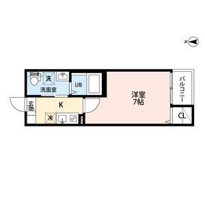 1K 間取り図
