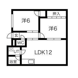 2LDK 間取り図