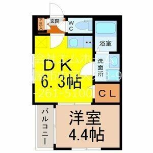 1DK 間取り図