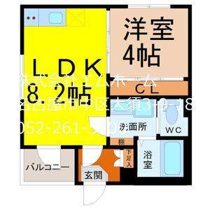 1LDK 間取り図