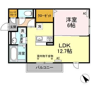 1LDK 間取り図