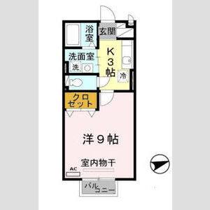 1K 間取り図