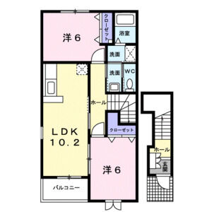 2LDK 間取り図