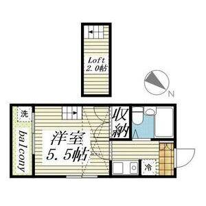 1K 間取り図