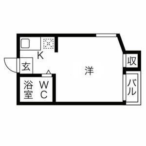1K 間取り図