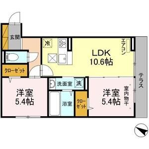 2LDK 間取り図