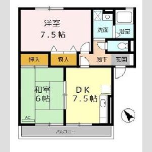 2DK 間取り図