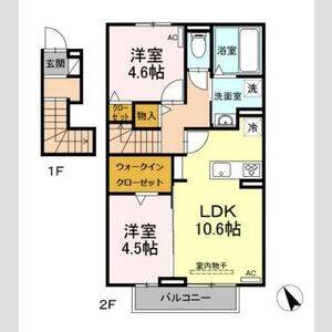 2LDK 間取り図