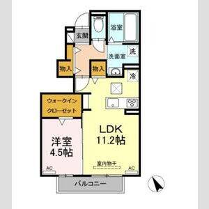 1LDK 間取り図