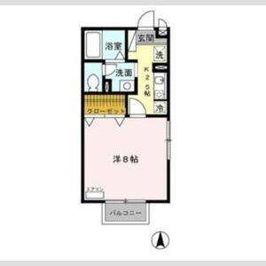 1K 間取り図