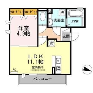 1LDK 間取り図