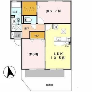2LDK 間取り図