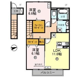 2LDK 間取り図