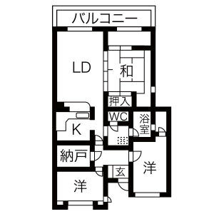 3LDK 間取り図