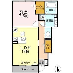 1LDK 間取り図