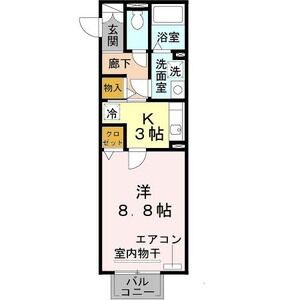 1K 間取り図