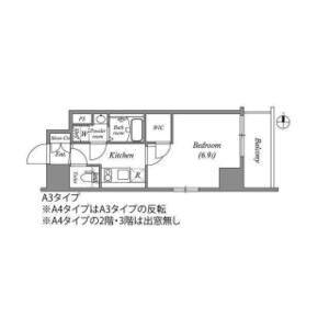 1K 間取り図
