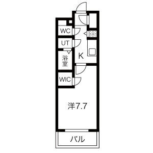 1K 間取り図