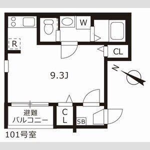 ワンルーム 間取り図