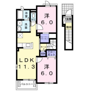 2LDK 間取り図
