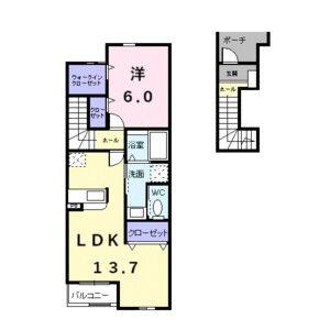 1LDK 間取り図