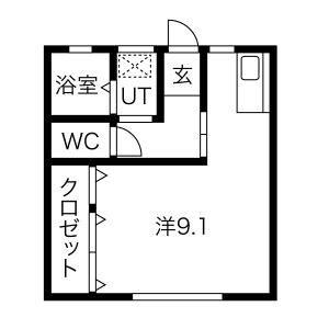 ワンルーム 間取り図