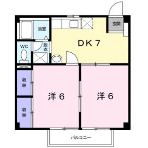 2DK 間取り図