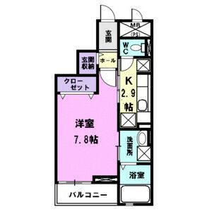 1K 間取り図