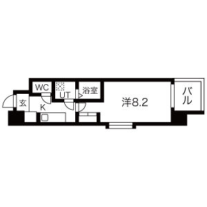1K 間取り図