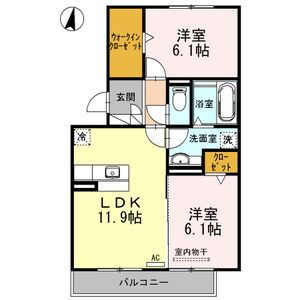 2LDK 間取り図