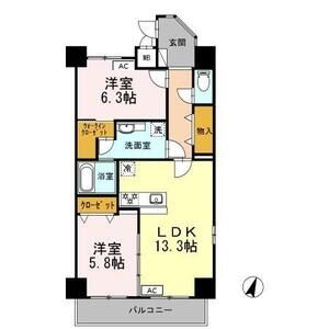 2LDK 間取り図