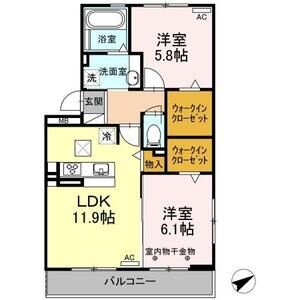 2LDK 間取り図