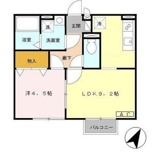 1LDK 間取り図