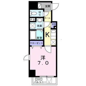 1K 間取り図