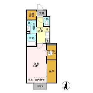 1K 間取り図