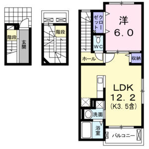 1LDK 間取り図